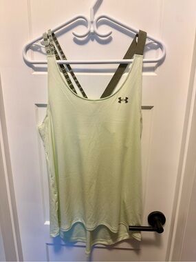 Under Armour Light Lime Double-Strap Workout Tank